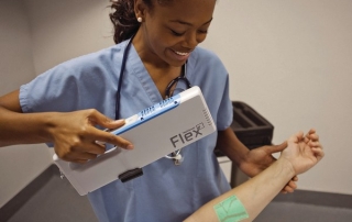 Nurses can quickly find more options for accessing patients' veins with VeinViewer Flex by Christie Medical Holdings (PRNewsFoto/Christie Medical Holdings, Inc.)